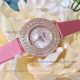 Perfect Replica Chopard Diamond Bezel Silver Dial Pink Leather Strap 35mm Women's Watch (2)_th.jpg